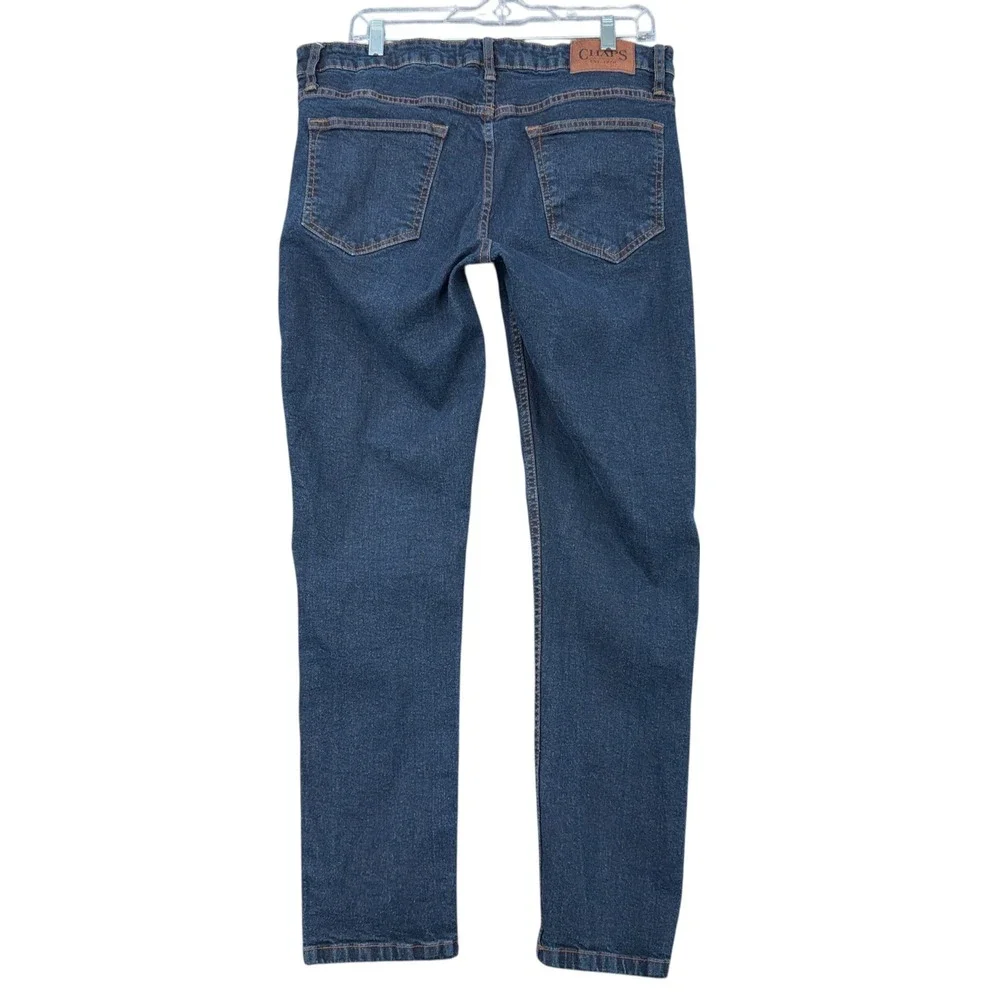 Chaps Skinny Fit Jeans Men Dark Wash Denim‎ Size 34x32